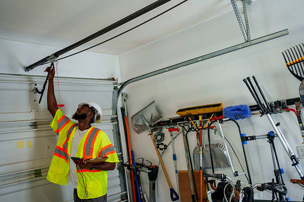 Professional Garage Door Panel Replacement technician working in Lakeside, CA
